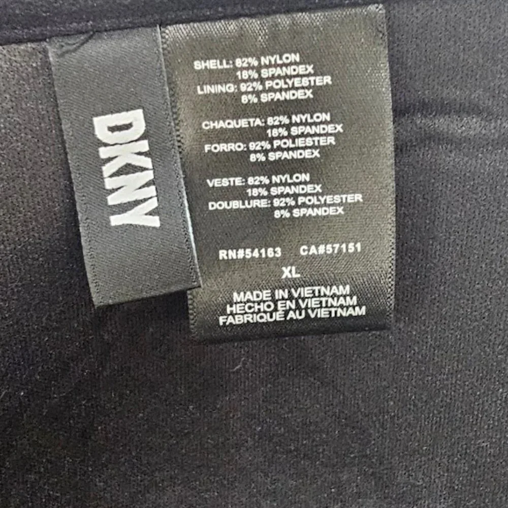 Dkny Bandeau-Style Tie-Front Bikini Top Black Size XL NWOT